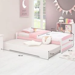 IDIMEX Tandembett LORENA 90x190 cm - Pink -Deutschland Betten Verkäufe 2022 041e06a5b43e4545b82ebc9059c4fa80