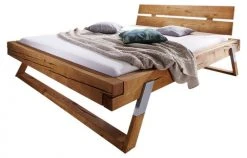 KAWOLA Balkenbett TOMA Fichte massiv - Breite: 182 cm