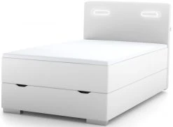 Wonello Boxspringbett Modesto mit Bettkasten - Weiß