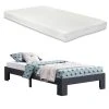 En.casa Holzbett Raisio mit Matratze - Grau - Breite: 94 cm -Deutschland Betten Verkäufe 2022 0ef8b2a0987a4d7fbd8689599659a5a1