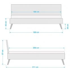 Studio Copenhagen Bett Loca - 180 x 200cm -Deutschland Betten Verkäufe 2022 1000005156 210714 08453300002 SKETCH DETAILS P000000001000005156 sketch