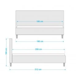 Mørteens Bett Lindholm I - 180 x 200cm -Deutschland Betten Verkäufe 2022 1000008105 210622 11304200011 SKETCH DETAILS P000000001000008105 sketch