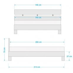 Ars Natura Massivholzbett AresWOOD - Eiche - 140 x 200cm - Mit Kopfteil -Deutschland Betten Verkäufe 2022 1000012561 210629 14064800003 SKETCH DETAILS P000000001000012561 sketch