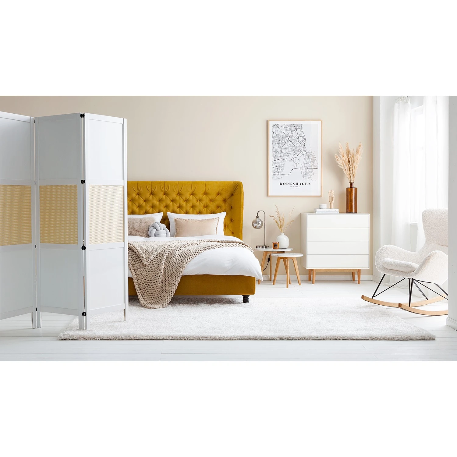 Jack & Alice Polsterbett Monroe Samt - Senfgelb - 180 x 200cm 6 Jack & Alice Polsterbett Monroe Samt - Senfgelb - 180 x 200cm – Bild 4