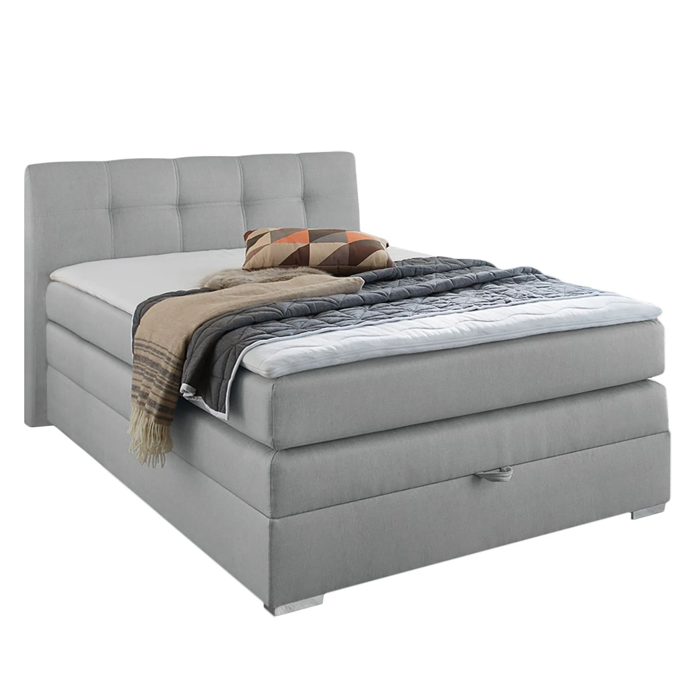 Fredriks Boxspringbett Amelie (inkl. Bettkasten) - Lichtgrau 3 Fredriks Boxspringbett Amelie (inkl. Bettkasten) - Lichtgrau