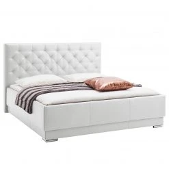 Meise.möbel Polsterbett Pisa Kunstleder - Weiß - 160 x 200cm