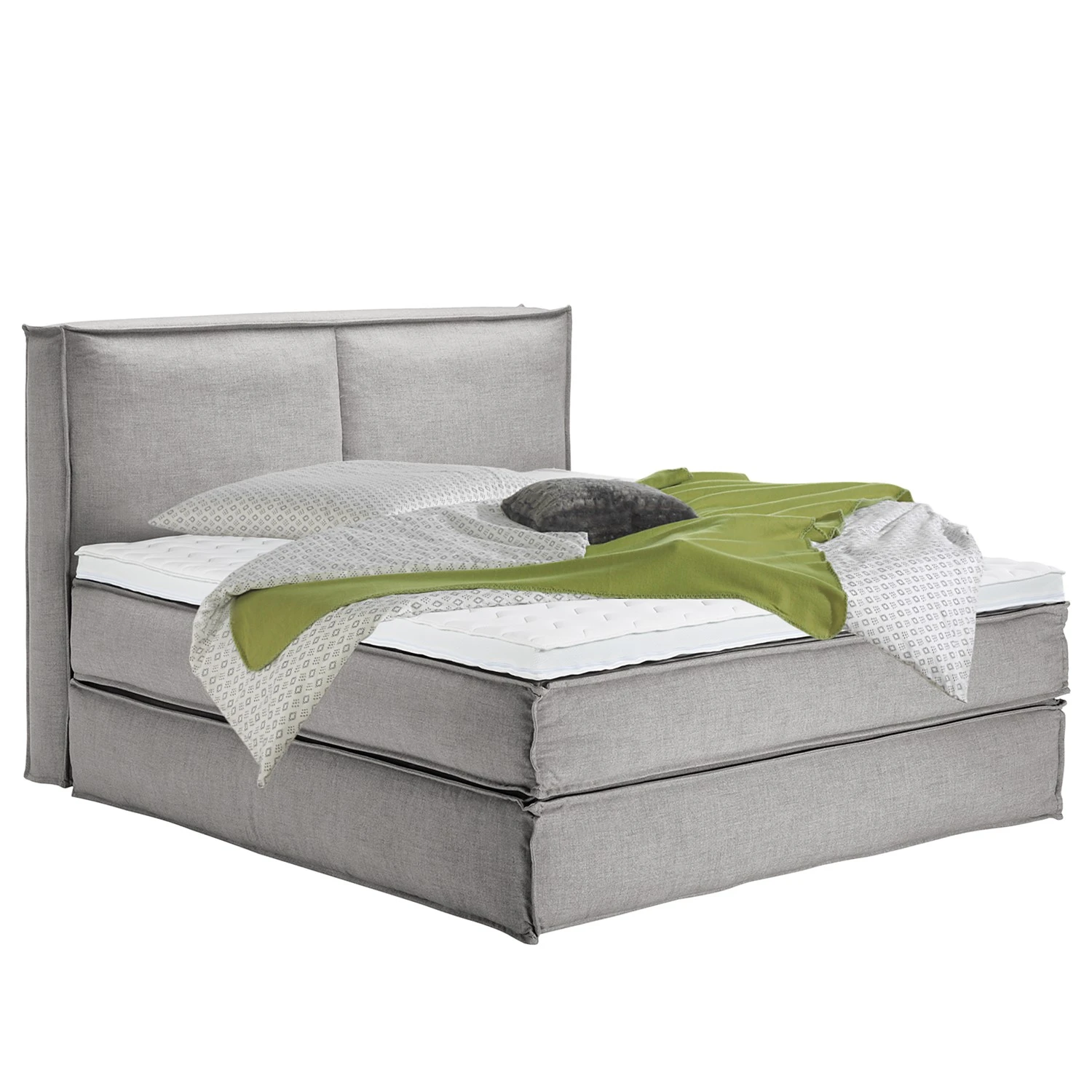 Boxspringbett Kinx - Stoff KINX: Grau - 180 x 200cm - H2 - 130 cm 3 Boxspringbett Kinx - Stoff KINX: Grau - 180 x 200cm - H2 - 130 cm