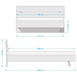 Rauch Orange Bett Sumatra - Vintage Grau / Weiß - 140 x 200cm 15 Rauch Orange Bett Sumatra - Vintage Grau / Weiß - 140 x 200cm -Deutschland Betten Verkäufe 2022 1000082130 210701 07564000006 SKETCH DETAILS P000000001000082130 sketch