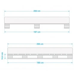 Palettenbett Smood - Massivholz Kiefer - Kiefer - 200 x 200cm -Deutschland Betten Verkäufe 2022 1000110205 210708 08370300028 SKETCH DETAILS P000000001000110205 sketch