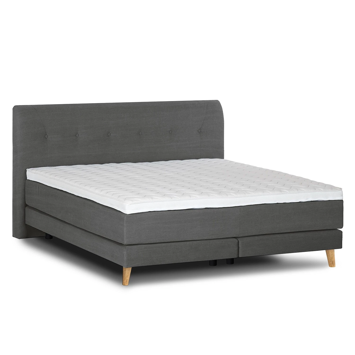 Mørteens Boxspringbett Mälby - Anthrazit - 200 x 200cm 5 Mørteens Boxspringbett Mälby - Anthrazit - 200 x 200cm – Bild 3