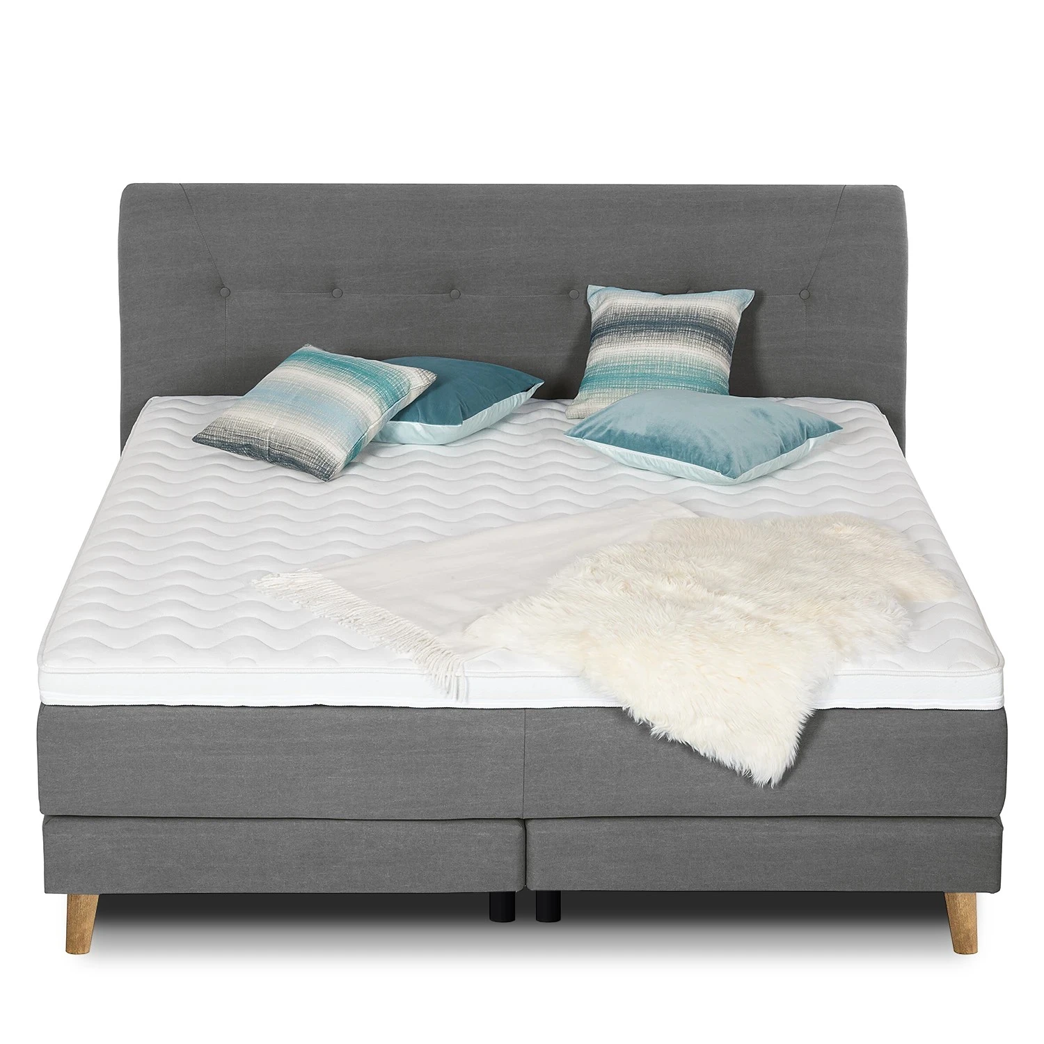 Mørteens Boxspringbett Mälby - Anthrazit - 200 x 200cm 8 Mørteens Boxspringbett Mälby - Anthrazit - 200 x 200cm – Bild 6