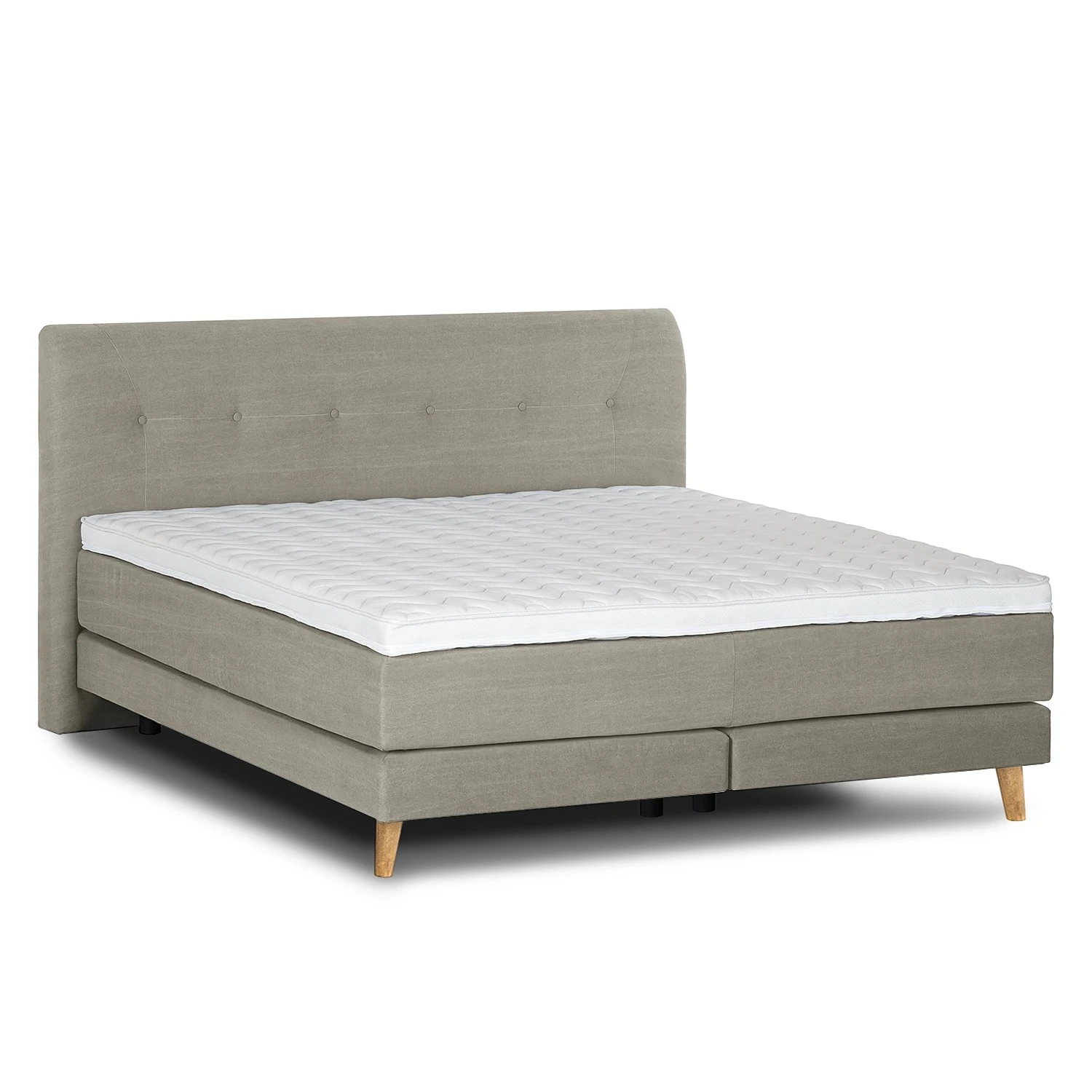 Mørteens Boxspringbett Mälby - Beige - 200 x 200cm 5 Mørteens Boxspringbett Mälby - Beige - 200 x 200cm – Bild 3