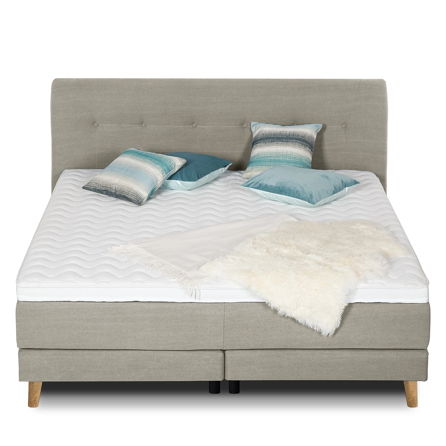 Mørteens Boxspringbett Mälby - Beige - 200 x 200cm 8 Mørteens Boxspringbett Mälby - Beige - 200 x 200cm – Bild 6