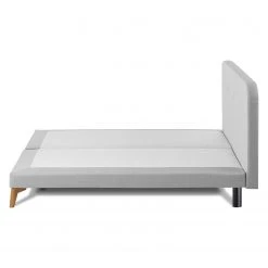 SmoodSpring Bett II - Webstoff / Eiche massiv - Lichtgrau - 140 x 200cm -Deutschland Betten Verkäufe 2022 1000120608 210701 06431300038 DETAILS P000000001000120608