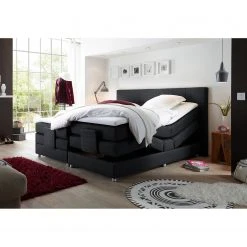 Loftscape Boxspringbett Jamana - motorisch verstellbar - inkl. Topper - Webstoff - Schwarz -Deutschland Betten Verkäufe 2022 1000123095 181115 15385103 MOOD GALLERYIMAGES P000000001000123095 mood