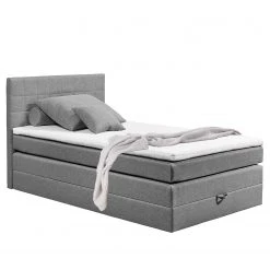 Loftscape Boxspringbett Harvi (inkl. Topper) - Grau - 120 x 200cm