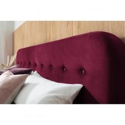 Mørteens Polsterbett Klink III - Samt-Optik - Bordeaux - 140 x 200cm -Deutschland Betten Verkäufe 2022 1000123586 201111 18202100023 DETAILS P000000001000123586