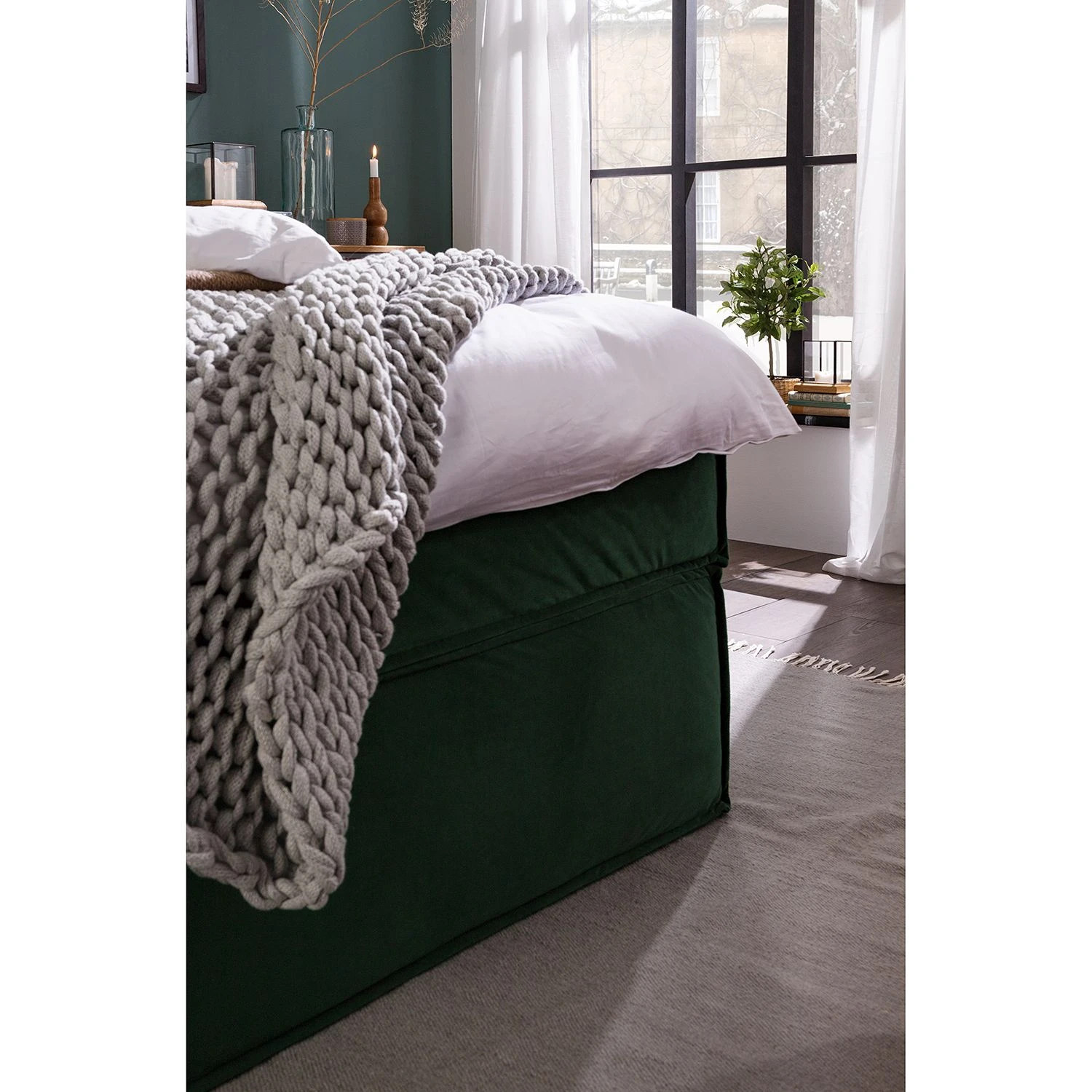 Boxspringbett Kinx - Samt Fraya: Teichgrün - 180 x 200cm - H2 - 130 cm 16 Boxspringbett Kinx - Samt Fraya: Teichgrün - 180 x 200cm - H2 - 130 cm – Bild 14