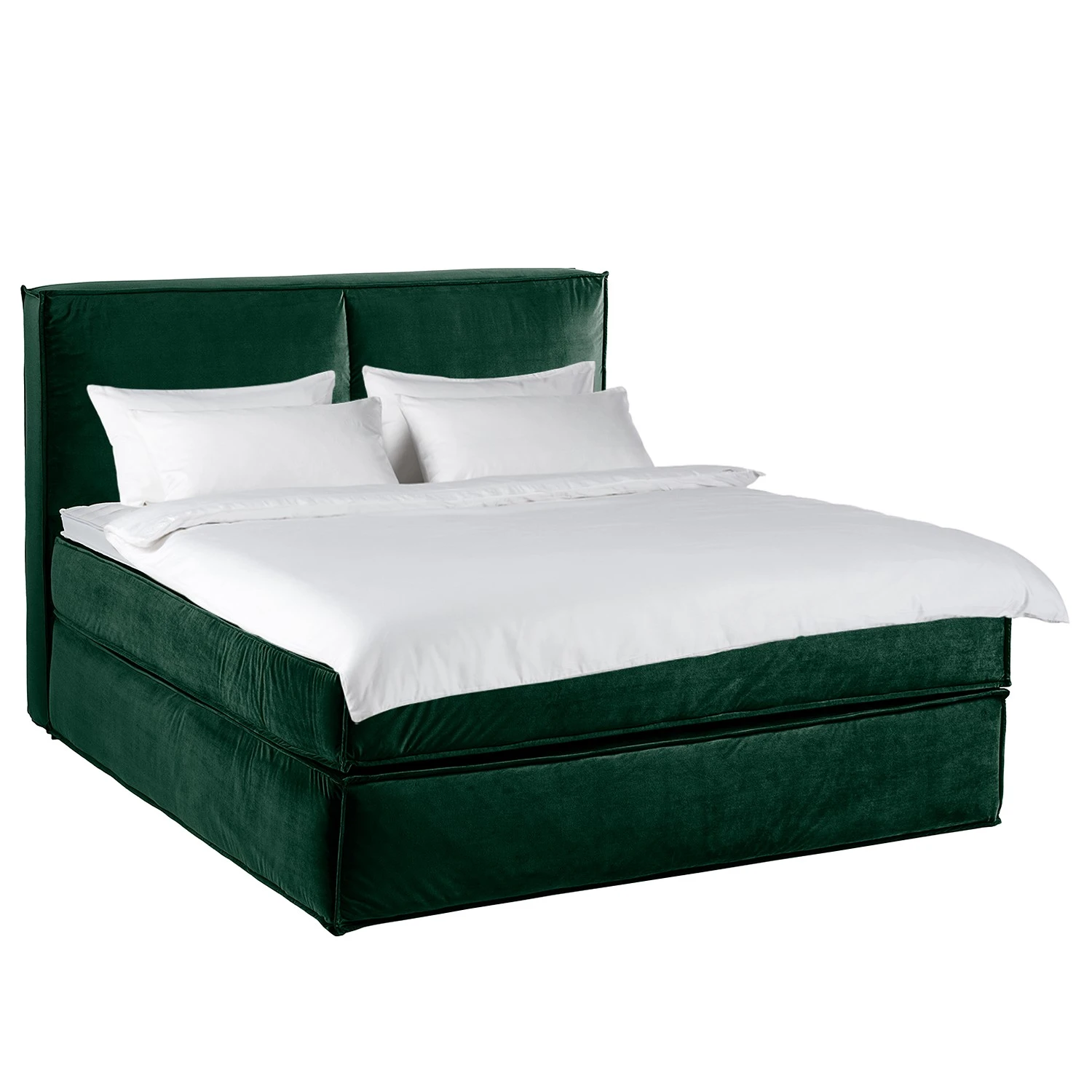 Boxspringbett Kinx - Samt Fraya: Teichgrün - 180 x 200cm - H2 - 130 cm 3 Boxspringbett Kinx - Samt Fraya: Teichgrün - 180 x 200cm - H2 - 130 cm