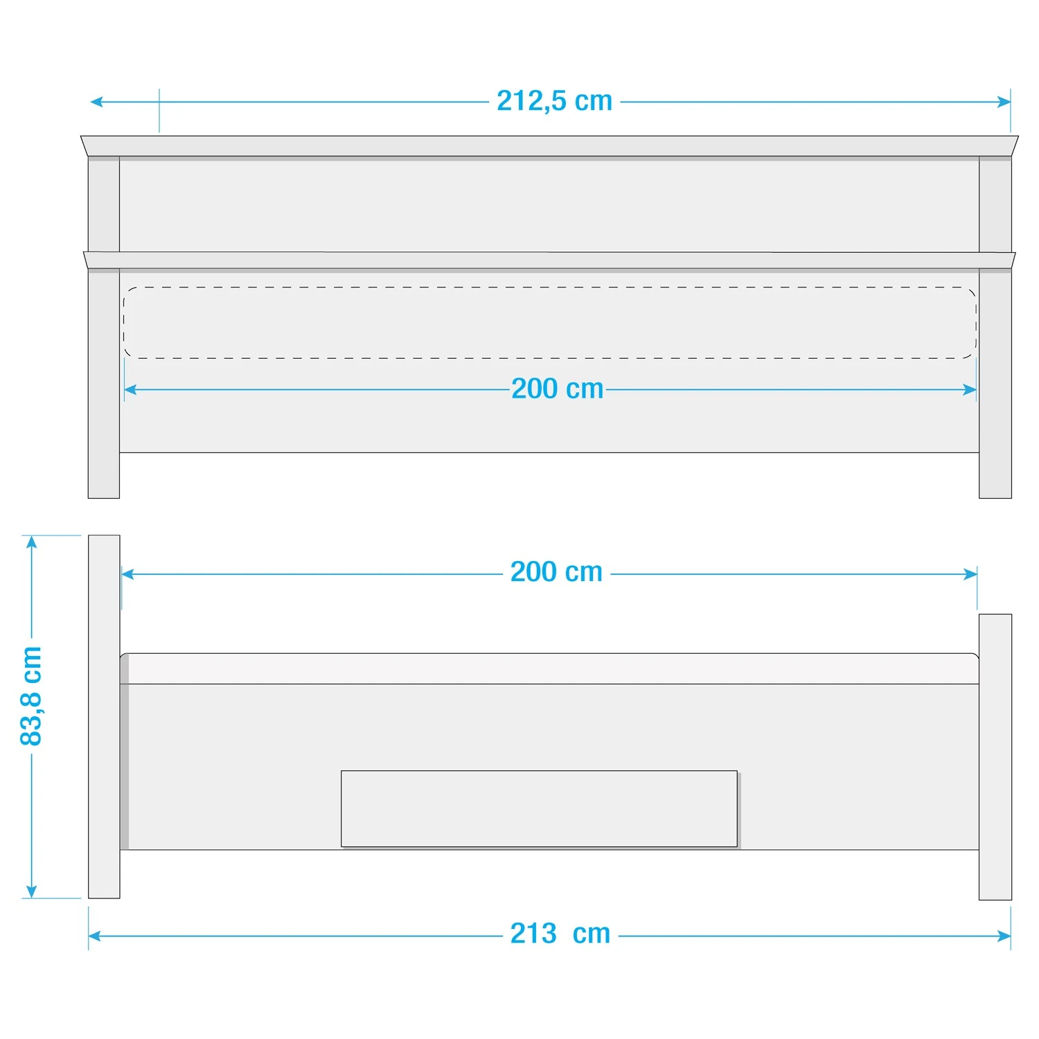 Maison Belfort Massivholzbett Bergen - Kiefer Weiß / Kiefer Laugenfarbig - 200 x 200cm 12 Maison Belfort Massivholzbett Bergen - Kiefer Weiß / Kiefer Laugenfarbig - 200 x 200cm – Bild 10