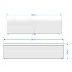 Polsterbett KiYDOO (inkl. Bettkasten) - Webstoff - Grau - 160 x 200cm - Ohne Kopfteil -Deutschland Betten Verkäufe 2022 1000126689 180807 16133904 GALLERYIMAGES P000000001000126689