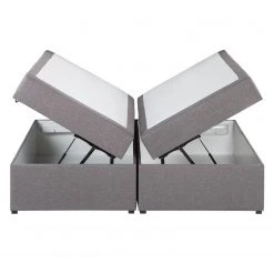 Polsterbett KiYDOO (inkl. Bettkasten) - Webstoff - Grau - 160 x 200cm - Ohne Kopfteil -Deutschland Betten Verkäufe 2022 1000126689 180807 16133910 GALLERYIMAGES P000000001000126689