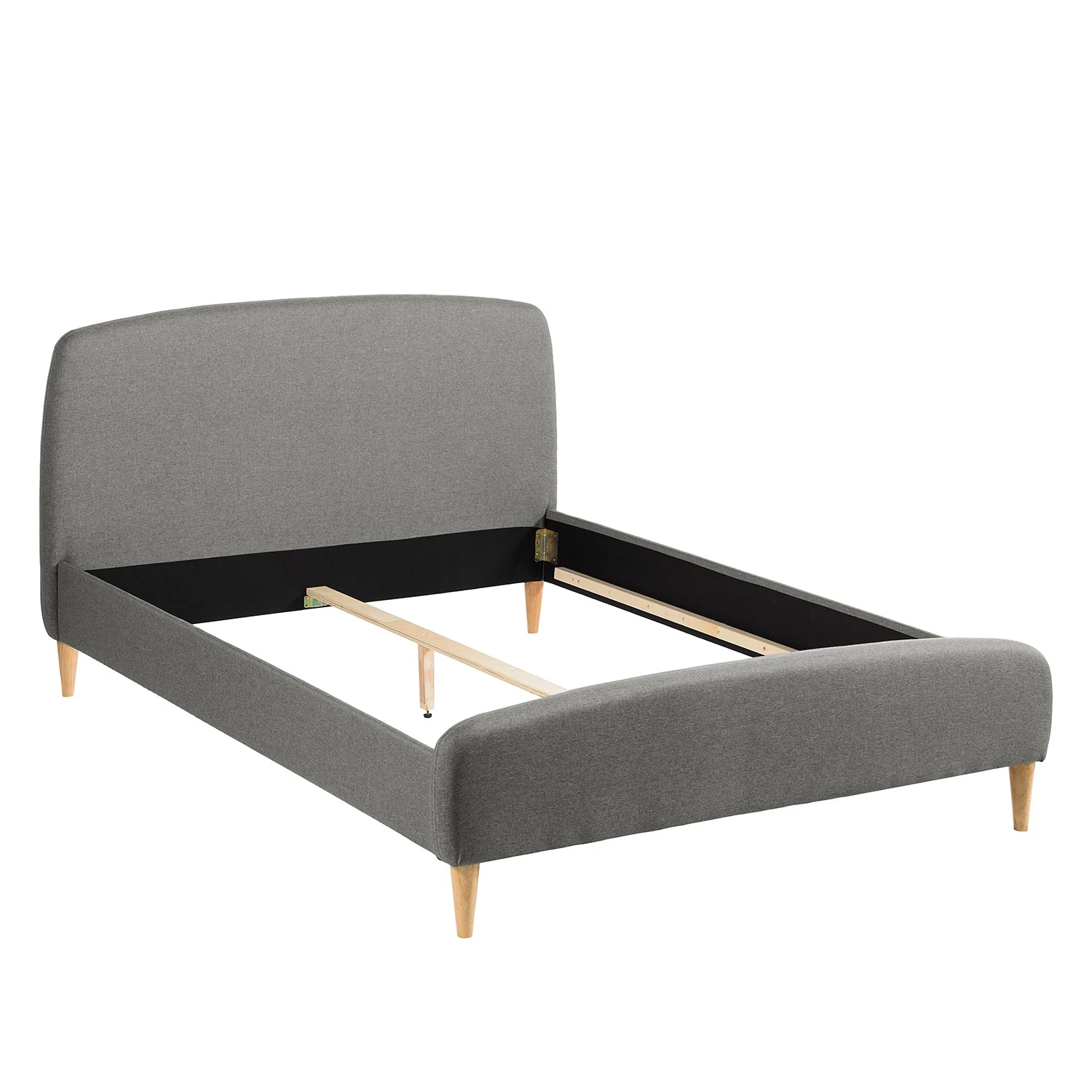 Mørteens Polsterbett Belmonte - Webstoff / Gummibaum massiv - Hellgrau 8 Mørteens Polsterbett Belmonte - Webstoff / Gummibaum massiv - Hellgrau – Bild 6