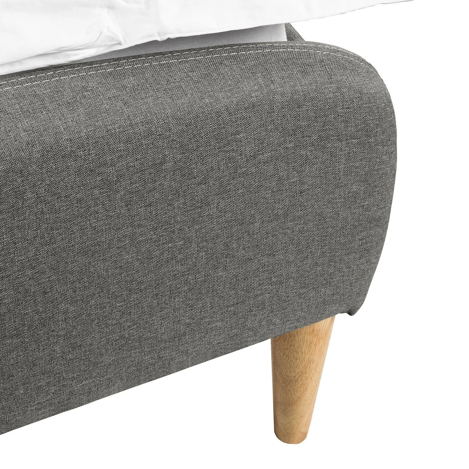 Mørteens Polsterbett Belmonte - Webstoff / Gummibaum massiv - Hellgrau 14 Mørteens Polsterbett Belmonte - Webstoff / Gummibaum massiv - Hellgrau – Bild 12