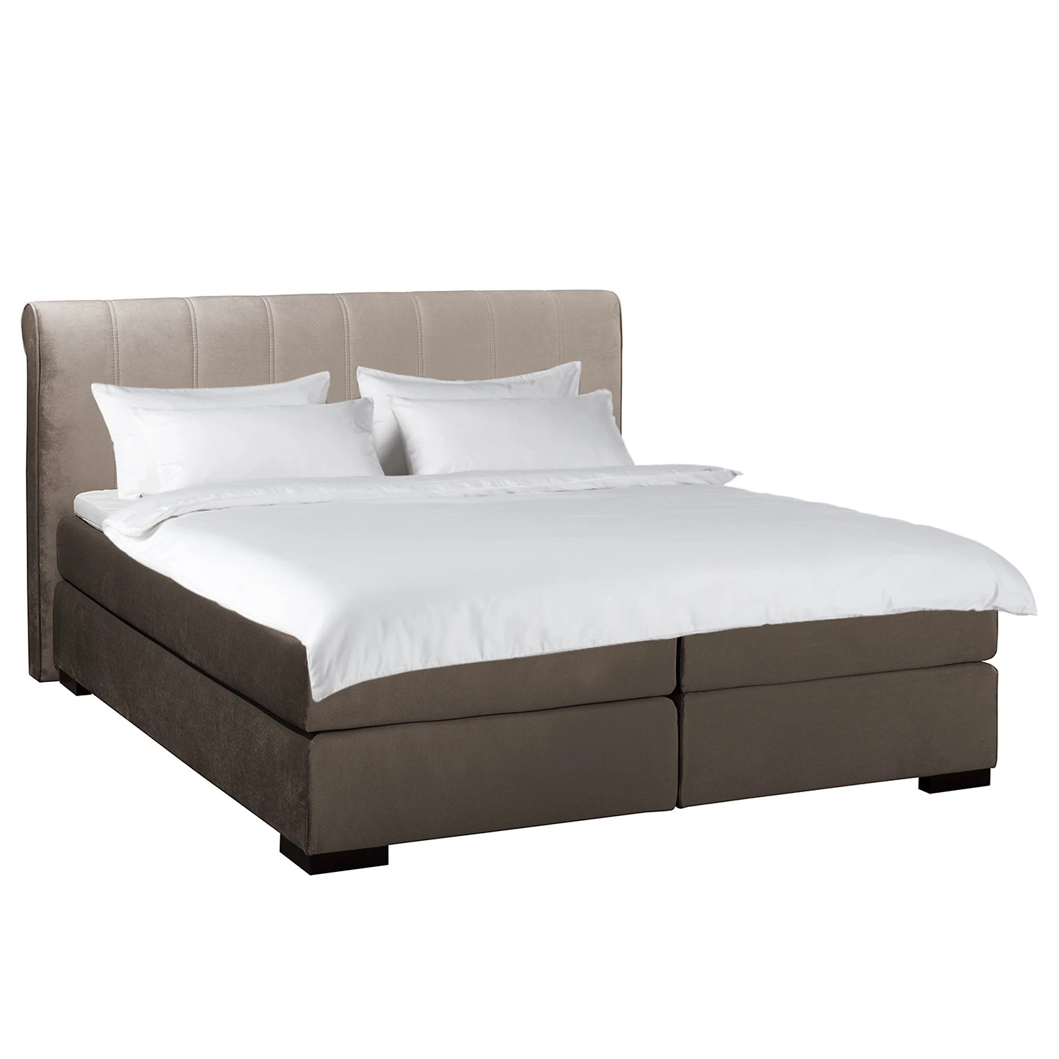 Maison Belfort Boxspringbett Willard I - Webstoff - Taupe - 140 x 200cm 3 Maison Belfort Boxspringbett Willard I - Webstoff - Taupe - 140 x 200cm