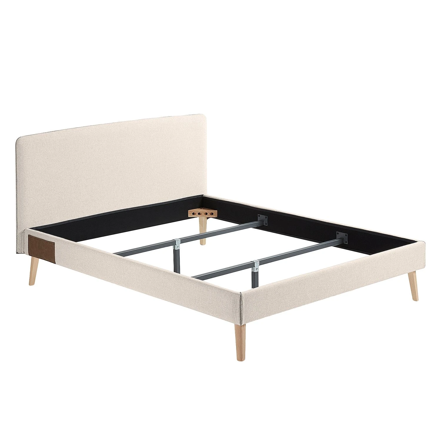 Norrwood Polsterbett Feda - Webstoff - 160 x 200cm - Beige meliert 4 Norrwood Polsterbett Feda - Webstoff - 160 x 200cm - Beige meliert – Bild 2