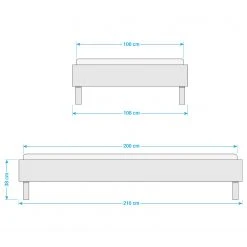 Wimex Bettgestell Easy Beds - Plankeneiche Dekor - 100 x 200cm -Deutschland Betten Verkäufe 2022 1000136958 210701 07564000010 SKETCH DETAILS P000000001000136958 sketch