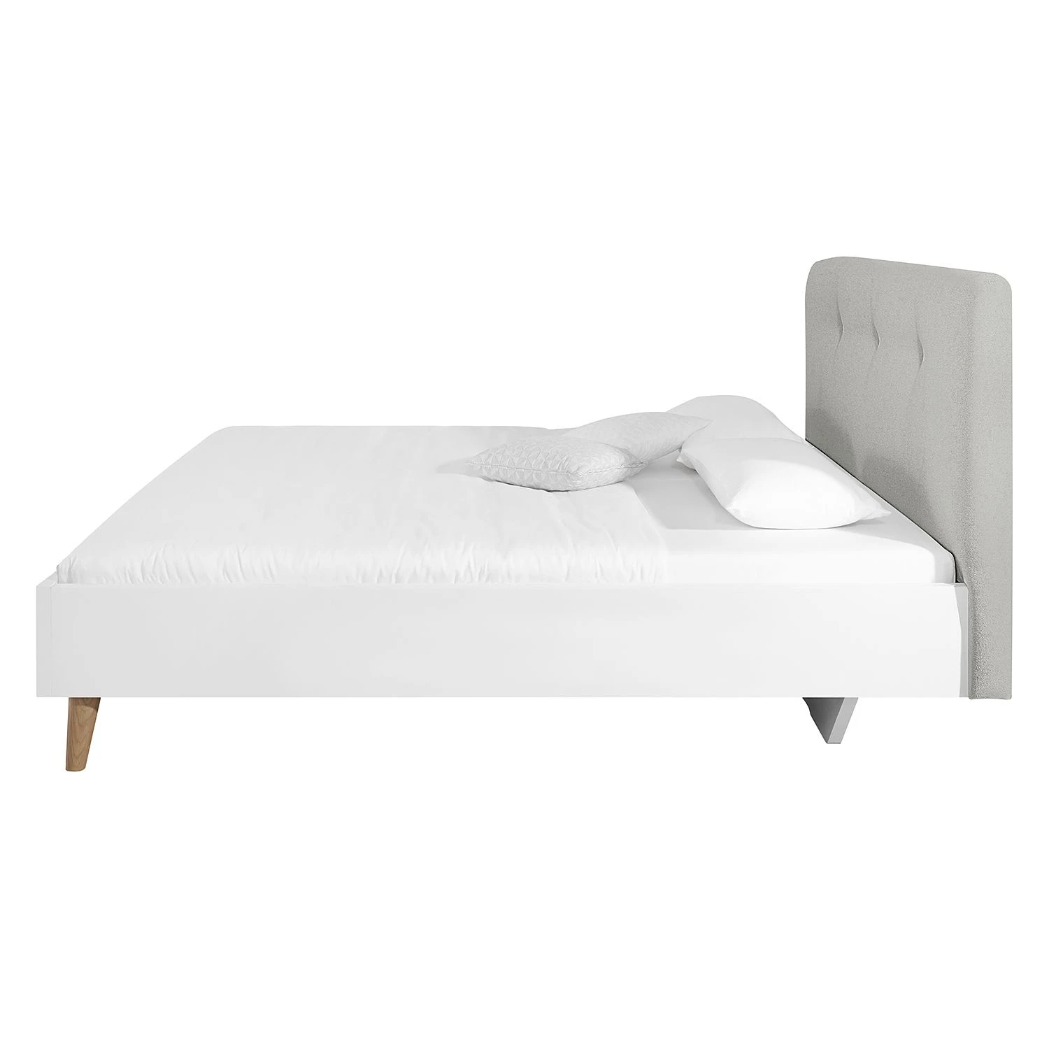 Bett SKØP V - Hellgrau / Weiß - 140 x 200cm 4 Bett SKØP V - Hellgrau / Weiß - 140 x 200cm – Bild 2