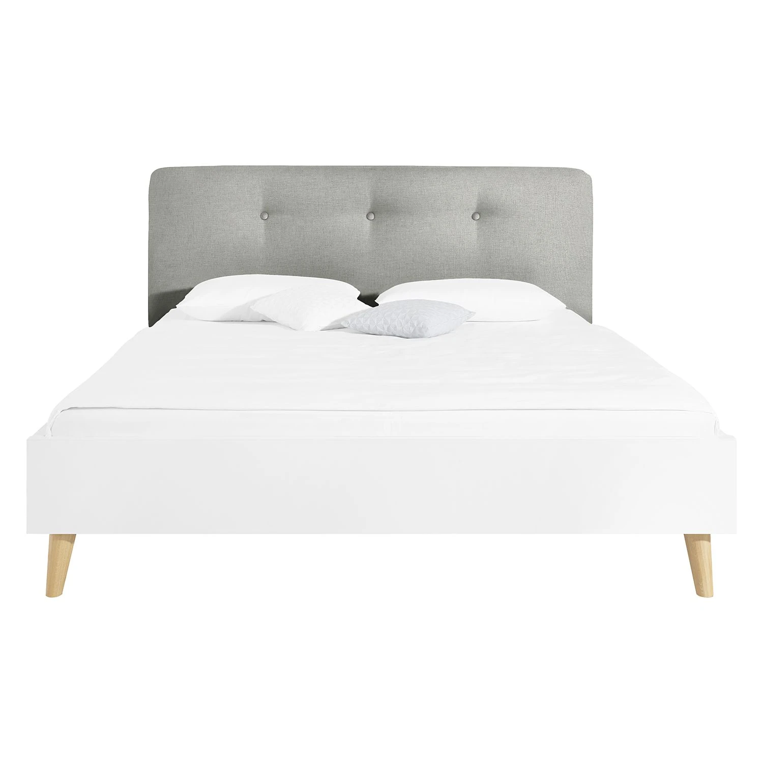 Bett SKØP V - Hellgrau / Weiß - 140 x 200cm 5 Bett SKØP V - Hellgrau / Weiß - 140 x 200cm – Bild 3