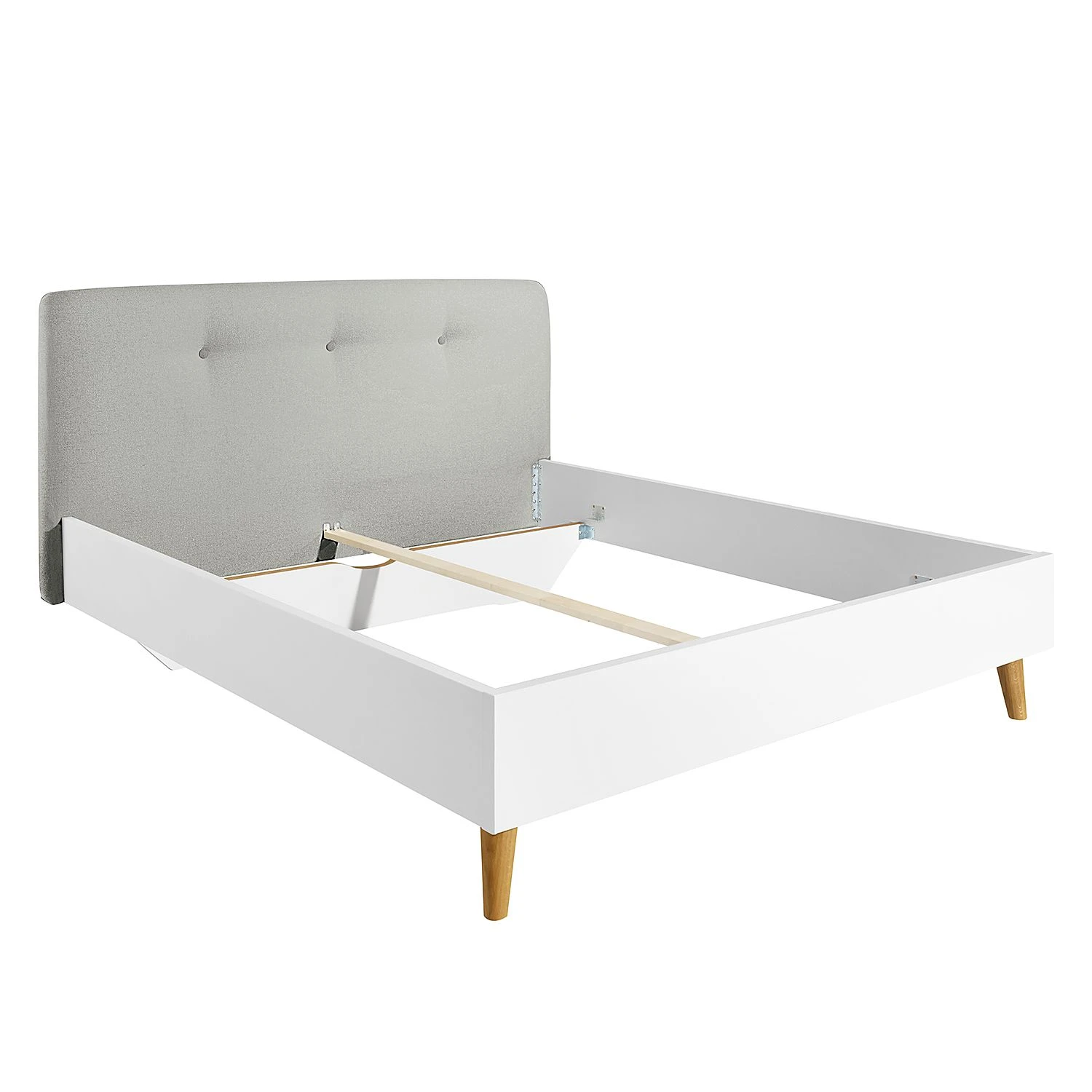 Bett SKØP V - Hellgrau / Weiß - 140 x 200cm 6 Bett SKØP V - Hellgrau / Weiß - 140 x 200cm – Bild 4