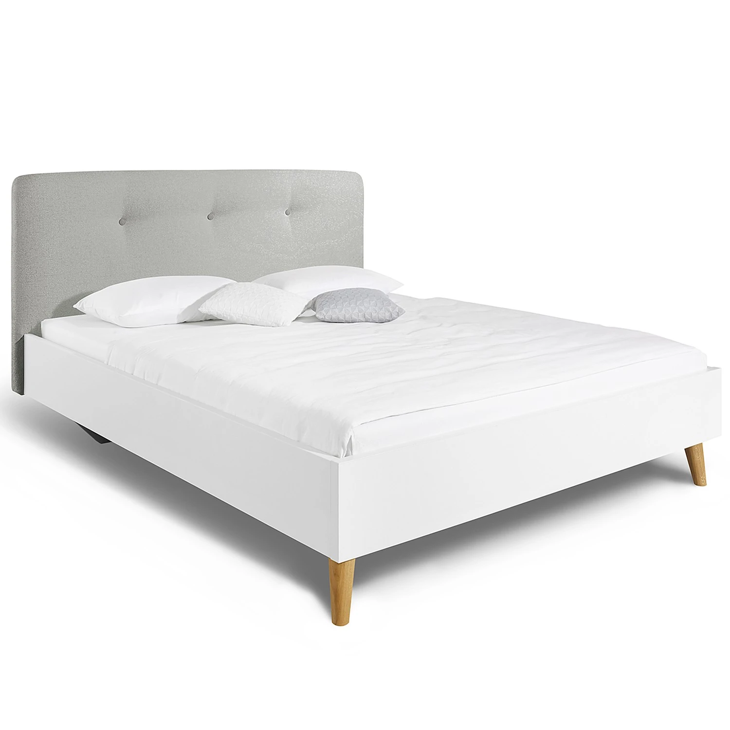 Bett SKØP V - Hellgrau / Weiß - 140 x 200cm 12 Bett SKØP V - Hellgrau / Weiß - 140 x 200cm – Bild 10