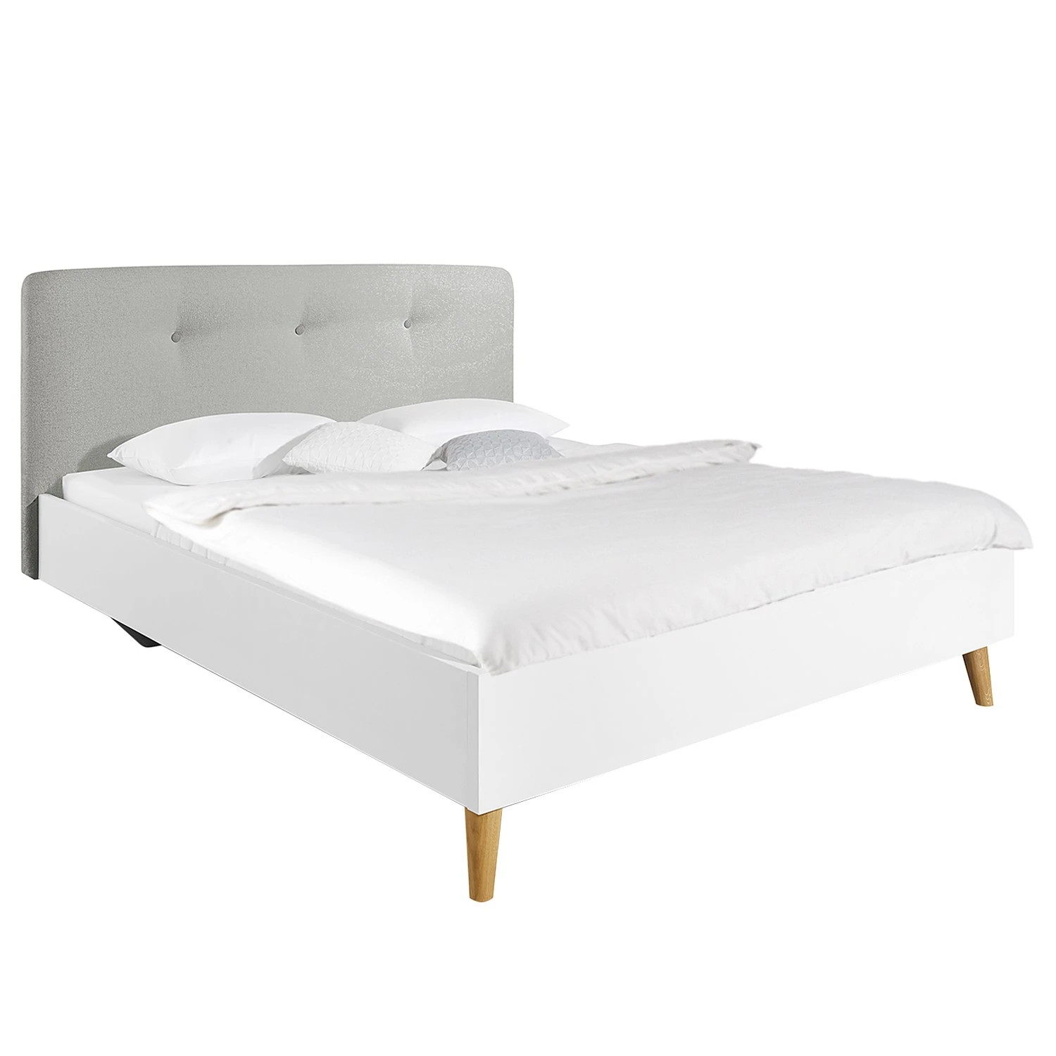 Bett SKØP V - Hellgrau / Weiß - 140 x 200cm 3 Bett SKØP V - Hellgrau / Weiß - 140 x 200cm