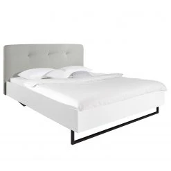 Bett SKØP VII - Hellgrau / Weiß - 140 x 200cm