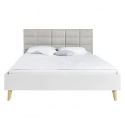 Bett SKØP IX - Hellgrau / Weiß - 140 x 200cm -Deutschland Betten Verkäufe 2022 1000142623 181116 132802299 GALLERYIMAGES P000000001000142623