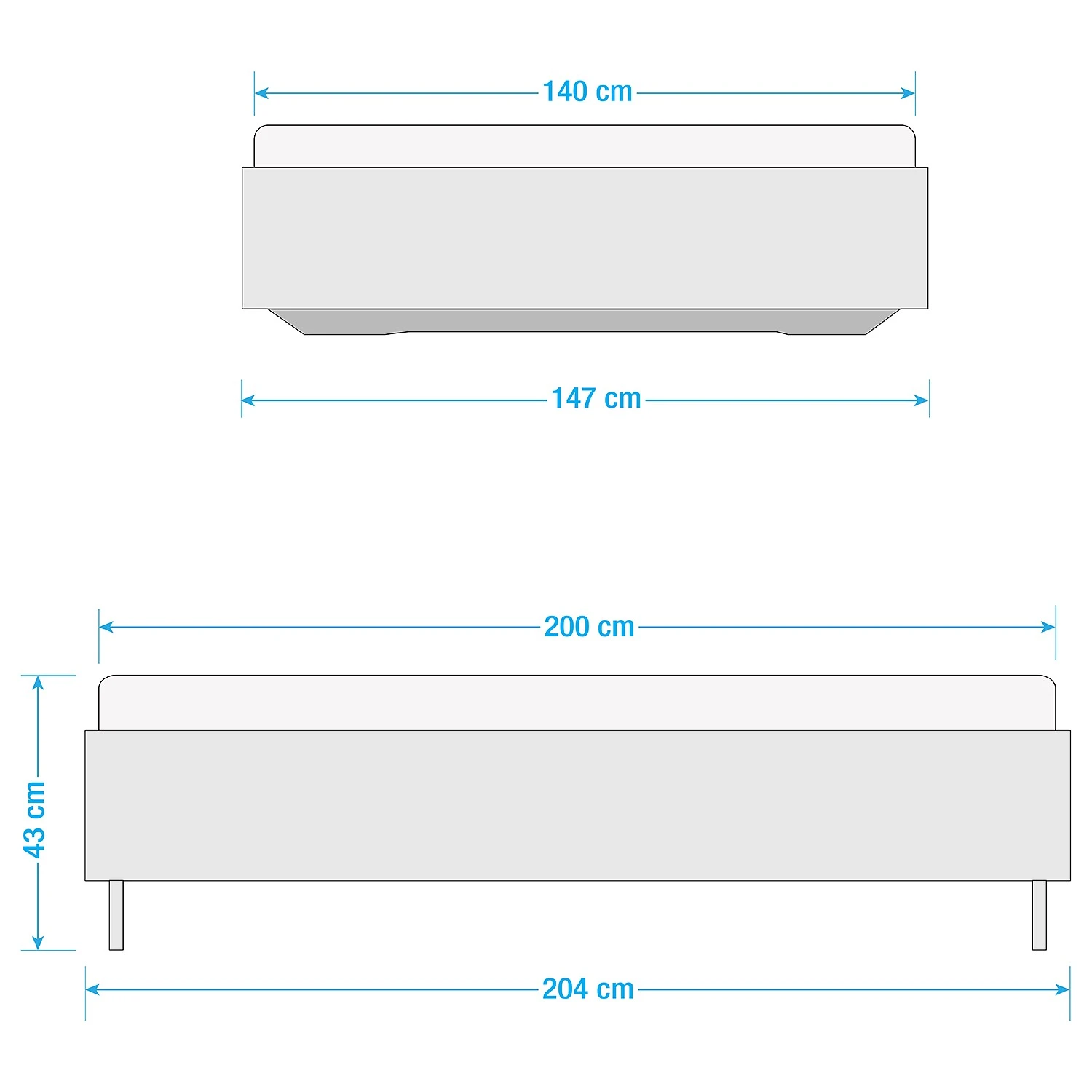 Bett SKØP XII - Grau - 140 x 200cm 13 Bett SKØP XII - Grau - 140 x 200cm – Bild 11