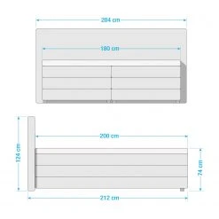 Fredriks Boxspringbett Poppel - Webstoff - Steingrau -Deutschland Betten Verkäufe 2022 1000143678 181116 15553613 GALLERYIMAGES P000000001000143678