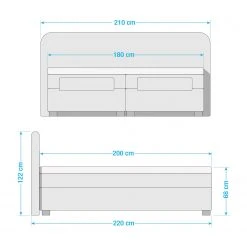 Fredriks Boxspringbett Tupa - Webstoff - Schwarz / Anthrazit -Deutschland Betten Verkäufe 2022 1000143682 181116 15553841 GALLERYIMAGES P000000001000143682