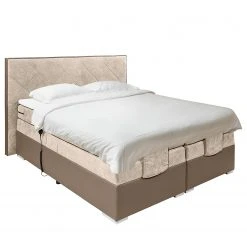Fredriks Boxspringbett Newborough - Webstoff - Creme / Taupe