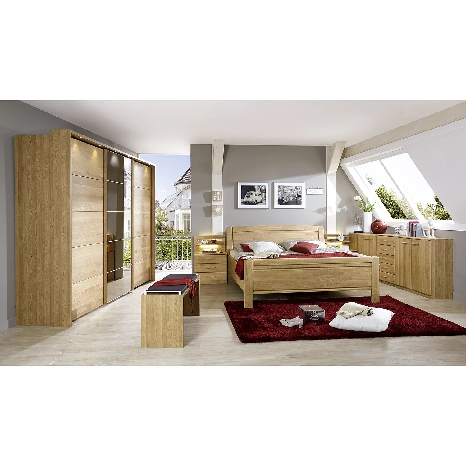 Wiemann Massivholzbett Borkum - Eiche, teilmassiv - 200 x 200cm 5 Wiemann Massivholzbett Borkum - Eiche, teilmassiv - 200 x 200cm – Bild 3