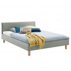 Meise.möbel Polsterbett Lena - Webstoff - Lichtgrau - 120 x 200cm