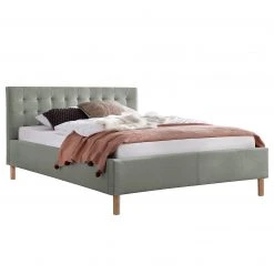 Meise.möbel Polsterbett Malin - Webstoff - Lichtgrau - 140 x 200cm