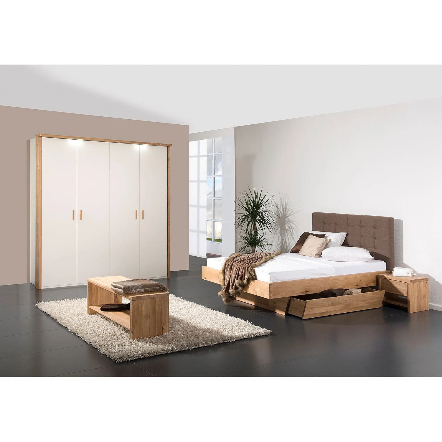 Neue Modular Massivholzbett Lund I - Massivholz Wildeiche, geölt - 140 x 200cm - 1 Bettkasten 4 Neue Modular Massivholzbett Lund I - Massivholz Wildeiche, geölt - 140 x 200cm - 1 Bettkasten – Bild 2