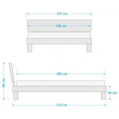 Neue Modular Massivholzbett Marseille - Massivholz Kernbuche natur, geölt - 120 x 200cm -Deutschland Betten Verkäufe 2022 1000164529 210707 14033800046 SKETCH DETAILS P000000001000164529 sketch