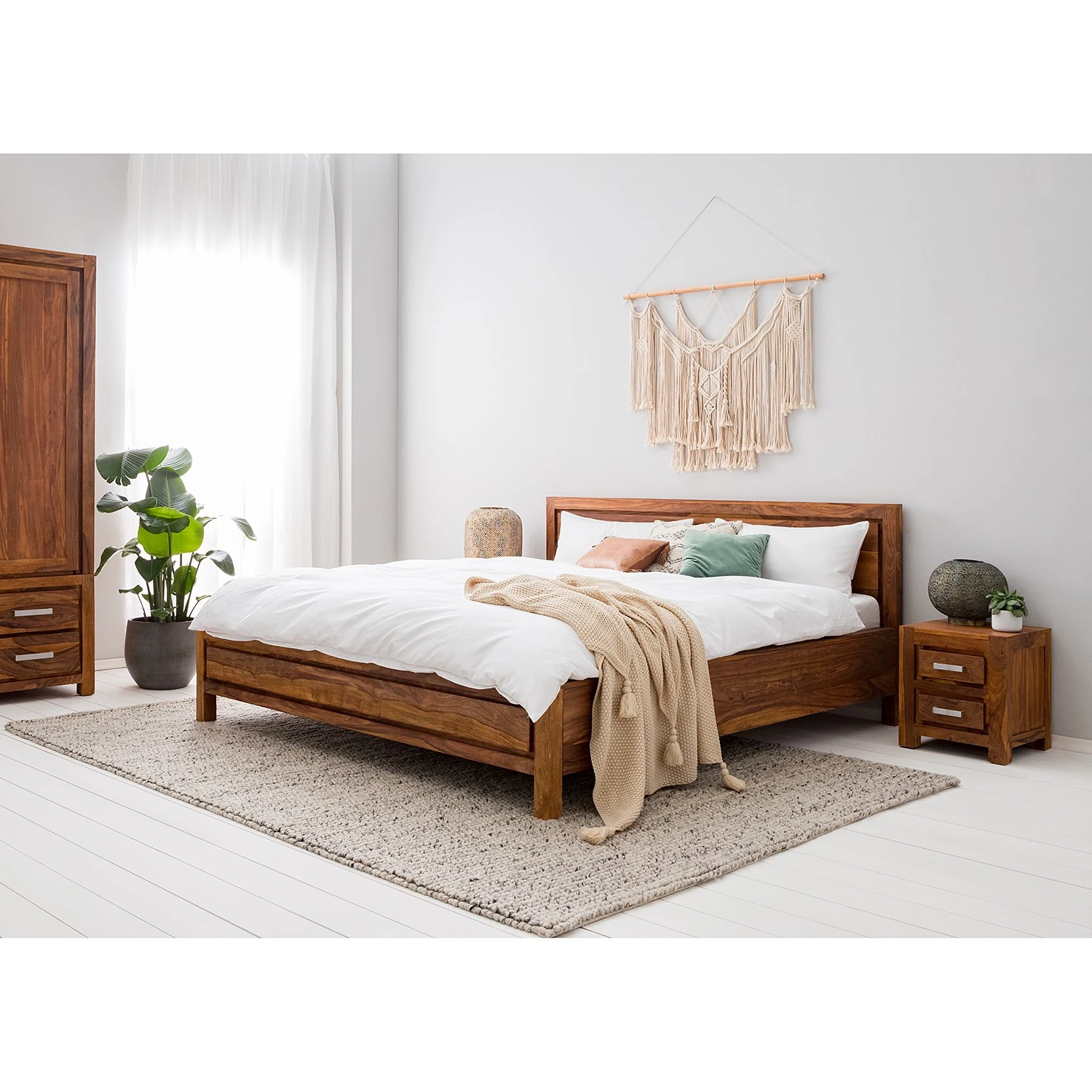 Ars Natura Massivholzbett Ohio - Sheesam massiv 4 Ars Natura Massivholzbett Ohio - Sheesam massiv – Bild 2