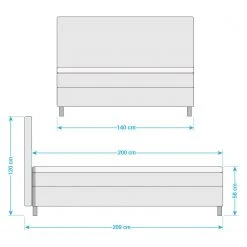 Fredriks Boxspringbett Joiselle - inkl. Topper - Webstoff - Anthrazit - 140 x 200cm 17 Fredriks Boxspringbett Joiselle - inkl. Topper - Webstoff - Anthrazit - 140 x 200cm -Deutschland Betten Verkäufe 2022 1000173634 190604 16252100002 GALLERYIMAGES P000000001000173634