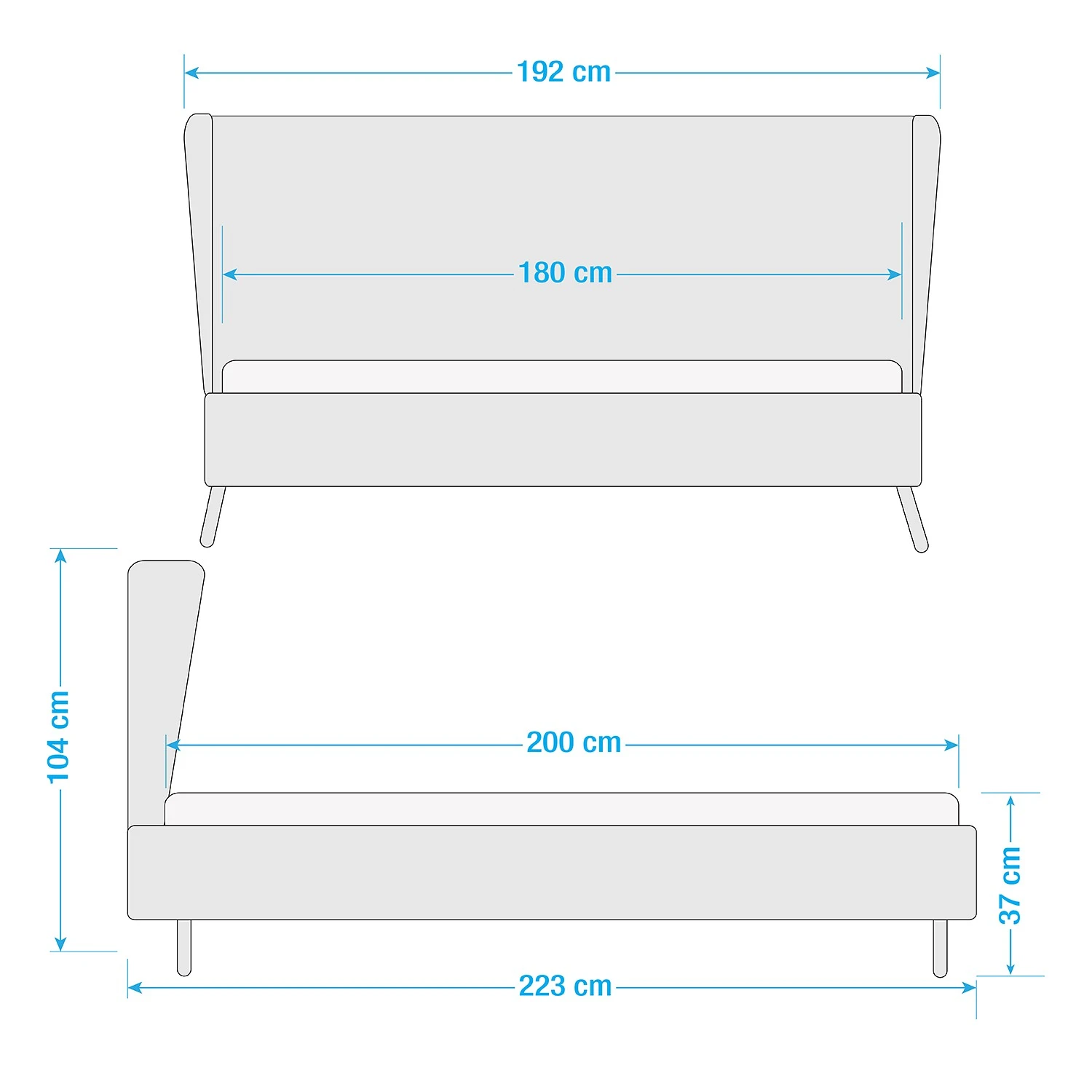 Jack & Alice Polsterbett Limmer - Webstoff in Samtoptik - Teichgrün - 180 x 200cm 12 Jack & Alice Polsterbett Limmer - Webstoff in Samtoptik - Teichgrün - 180 x 200cm – Bild 10